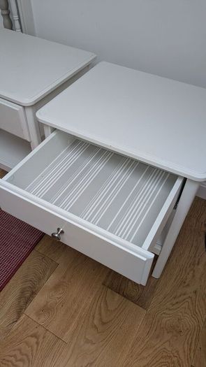 White bedside locker