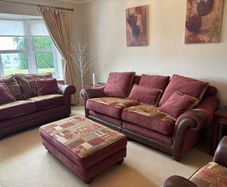 3-Piece Suite, Footstool & Solid Wood Furniture