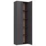 Office Cabinet High Gloss Grey 60x32x190 cm Chipboard Image 7