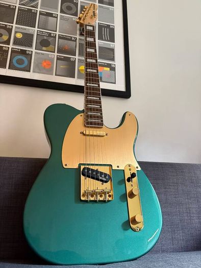 Squier 40th Anniversary Gold Edition Telecaster Sherwood Green (Upgraded Pickups)