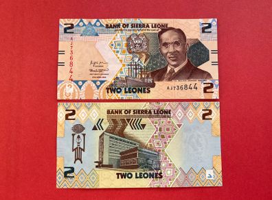 Sierra Leone  2 Leones. 2022.  ( Uncirculated )
