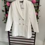 blazer Bnwt Zara longline ivory cream shade size large Image 4