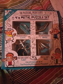 The Puzzling Professor 4x Metal puzzle set