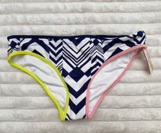 Victorias Secret Size Small Classic Hipster Bikini Bottoms Blue White  Please see photos