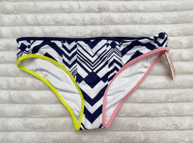 Victorias Secret Size Small Classic Hipster Bikini Bottoms Blue White  Please see photos
