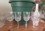 4 crystal wine glasses