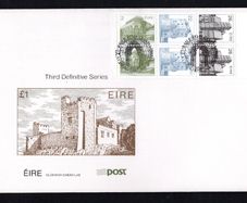1985 Ireland Custom House Dublin Architecture Definitive Stamps Booklet Pane on An Post First Day Cover (FDC) with Dublin pictorial cancel