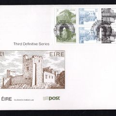 1985 Ireland Custom House Dublin Architecture Definitive Stamps Booklet Pane on An Post First Day Cover (FDC) with Dublin pictorial cancel