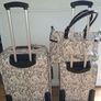 Brown 3 Piece Snake Skin Luggage Set Image 2