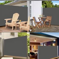 Retractable outdoor privacy screen / side awning