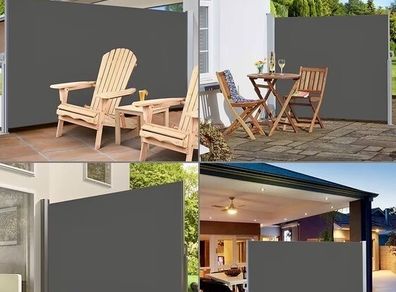 Retractable outdoor privacy screen / side awning