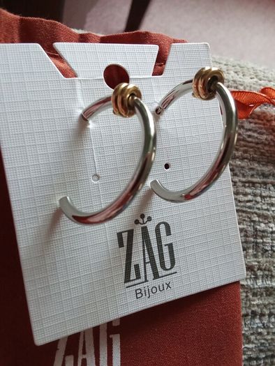 "ZAG" Hoop Earrings(Brand New) PRICE DROP