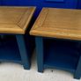 2 Marine Blue Lamp tables Ex display Image 5