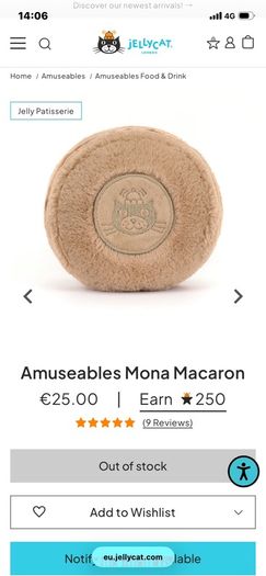 New JELLYCAT Mona Macaron & May Macaron Pair
