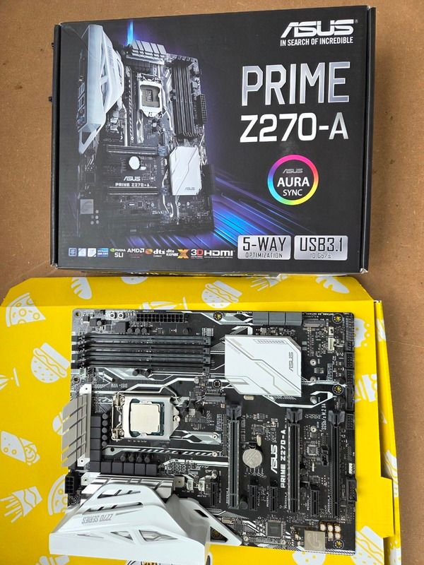 Asus Prime Z270 A Mobo Cpu I7 7700k Cooler Pizza Box Not Included