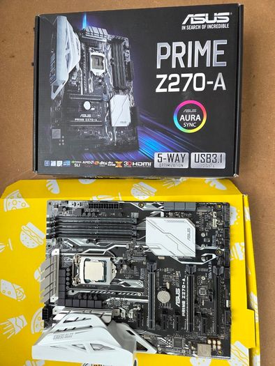 ASUS Prime Z270-A mobo + CPU i7-7700K + Cooler - Pizza Box not included!!