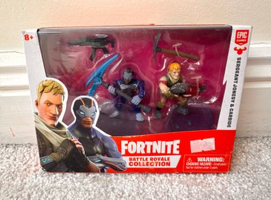 Fortnite Battle Royale Collection Sergeant Jonesy And Carbide Mini Figures Damaged Box Please see photos