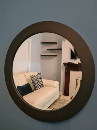 Round Black mirror set of 3