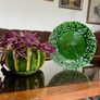 Green Majolica Raised Cabbage Leaf Rim Individual Plate Olfaire Portugal Image 3