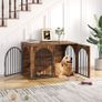 Wooden Dog Crate, Indoor Kennel for Small/Medium/Large Dogs 100 cm Image 2