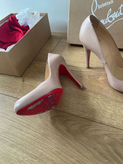 louboutin decollette jazz calf high heels size 38