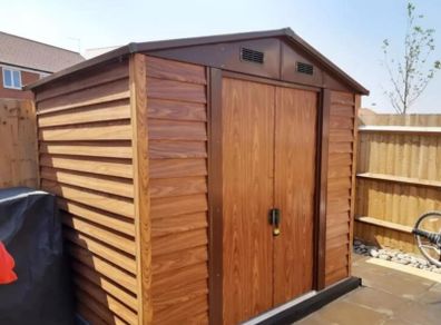 Heavy duty metal shed 6ftx9ft