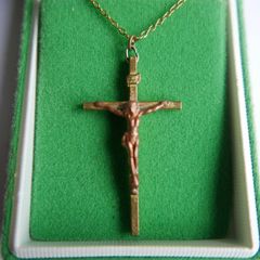 Antique  Crucifix Pendant and Chain