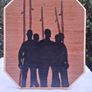 Hand Carved Wooden Pikemen Plaque and Matching Stand Image 4