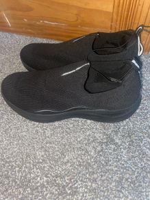 Black Slip-On Knit Trainers