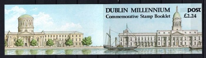 1988 Ireland Dublin Millennium Stamp Booklet Mint Never Hinged (MNH). Hibernian HB28.