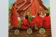 Laos vintage original coins set 1980 unc