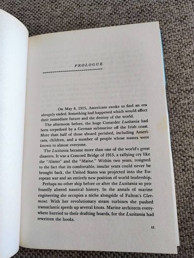 The last voyage of the Lusitania hardback with dustcover in very good condition 1991 edition FREE STANDARD POSTAGE INCLUDED