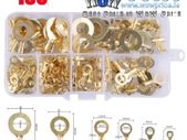25742 150PCS Ring Lugs Eyes Copper Crimp Terminals Cable Wire Connector Kit
