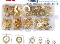 main image for ad 25742 150PCS Ring Lugs Eyes Copper Crimp Terminals Cable Wire Connector Kit