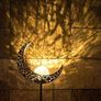 Moon Solar Lights Garden Outdoor,Waterproof Metal LED Stake Pathway Decorative Lights for Walkway,Yard,Lawn,Patio Image 3