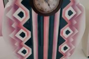 Art deco Clock and Vase Trio Set
