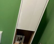 Lucca bathroom Tallboy and stroage mirror - white RT range