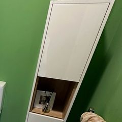 Lucca bathroom Tallboy and stroage mirror - white RT range