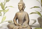 Buddha Figurine Sitting, 63 cm High, Made of Weatherproof Polyresin, Bronze, Feng Shui, Buddha Statue as Decoration for Home, Home & Garden, Garden Figure, Sculpture for Indoor and Outdoor Use