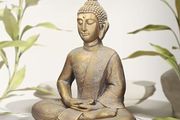 Buddha Figurine Sitting, 63 cm High, Made of Weatherproof Polyresin, Bronze, Feng Shui, Buddha Statue as Decoration for Home, Home &amp; Garden, Garden Figure, Sculpture for Indoor and Outdoor Use