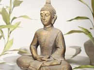 main image for ad Buddha Figurine Sitting, 63 cm High, Made of Weatherproof Polyresin, Bronze, Feng Shui, Buddha Statue as Decoration for Home, Home &amp; Garden, Garden Figure, Sculpture for Indoor and Outdoor Use