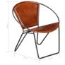 Chair Brown Real Leather Image 3