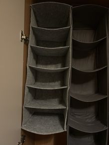 Closet hanging organizer
