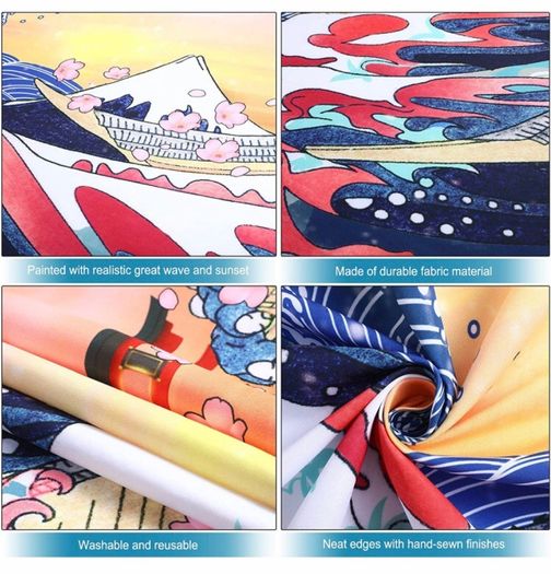 The Great Wave Tapestry Japanese Ocean Wave Wall Decorations Cherry Blossom Tree Backdrop Japanese Home Decor