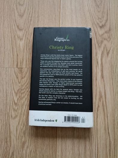 Christy Ring by Val Dorgan hardback with dustcover in very good condition FREE STANDARD POSTAGE INCLUDED