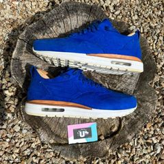 Nike Air Max 1 Blue Suede Cream Leather