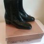 Soffice Sogno Black Patent Leather Croc Ankle Boots EU36 UK3 Made in Italy  CAN POST Image 7