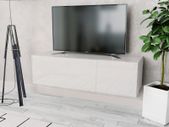 TV Cabinet Chipboard 120x40x34 cm High Gloss White