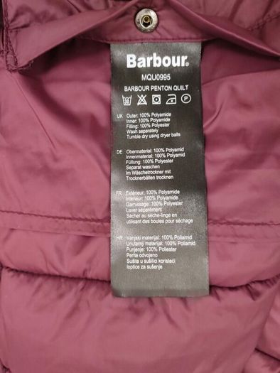 Barbour Fiber Down Puffer Jacket Mens Small