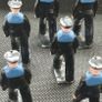 Rare and hard to find Vintage Early Britain's Hand Painted Lead Toy Soldiers (1940's) 6 Marching Sailors Image 9